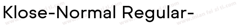 Klose-Normal Regular字体转换